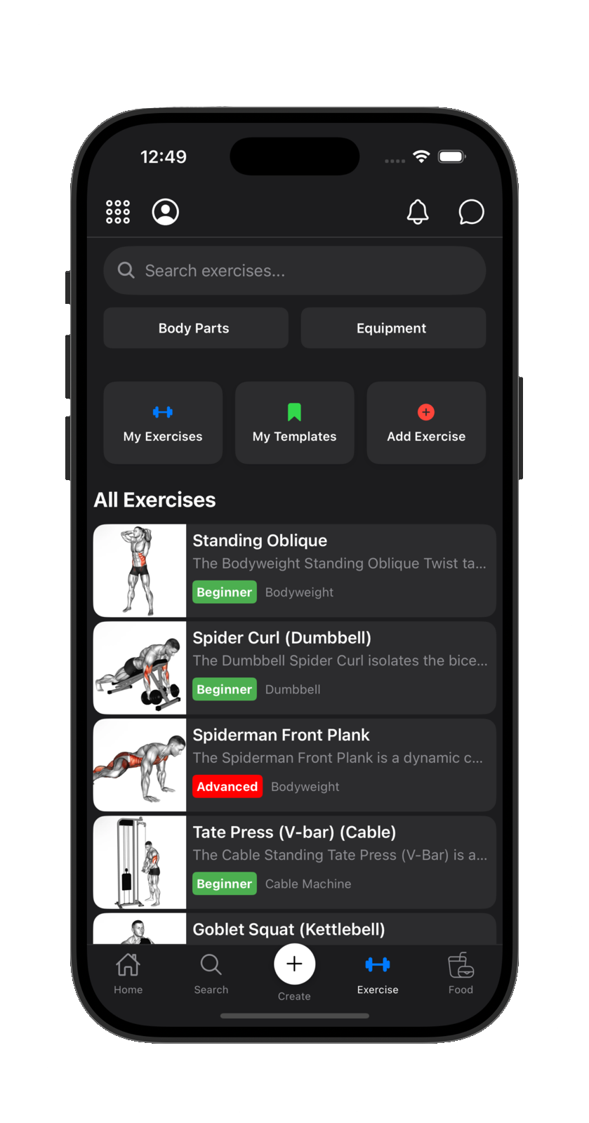 Exercise Database